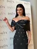 Industry Word Shoulder Banding Dress Party Can Wear French High-End Evening Dress Every Day
