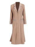 Summer Fashion New Suit Collar Heavy Industry Nails And Studs Spliced Fishtail Dress Dress Dress Woman