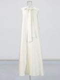 Temperament Fashion Geek Wind 2025 Spring New Heavy Industry Irregular Three-Dimensional Flowers Sleeveless Long Dress Woman