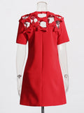 Famous Style Dress Women's Dress 2025 Spring New Round Collar Bow Hollow Design Dress
