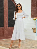 2025 New Spring Pregnant Woman Chiffon Dress Small Broken Floral Dress Maternity