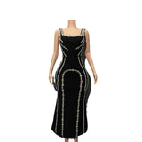 Sexy Luxury Diamond-Packed Ass Skirt Fashion-In-Wearing Evening Dress