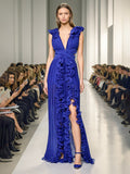 High-Sensing Dress Woman 2025 New Deep V-Neck Hollow Open Fork Dress Dress Dress