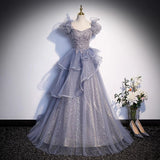 Beauty Solo Vocal Art Dress Female Folk Song Singing Performance Dress Host Princess High Sense
