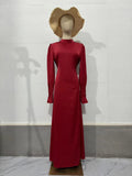 Autumn New Folding Belt Design Court Style Dress