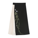 Design Liulu Green Chinese Style Improvement Han Elements Han Suit Women's Coat Sling Half Skirt Set 8705