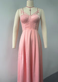 High-End Dress French Dress Sexy Hollow Sling Skirt Three-Dimensional Flower Long Dress