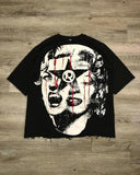 Men's T-Shirt Oversized Graphic Gothic Harajuku Short Sleeve Men's T-Shirt Y2k Top Punk T-Shirt DJPT
