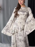 2025 Spring New Round-Neck Temperament Waist-Sensitive Design Dress Women's Long Dress