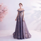 Of The Aur Atmosphere Purple Dress Annual Birthday Show Host Performing Walk Evening Dress