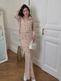 2024 Women's Two Sets Of Breathable Casual Collar Flower Print Dress