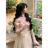Tea Evening Dress Beautiful Breast Xian Sen In The Escape Princess Dress Birthday Dress High-Sensing Dress