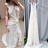 Oil/8 Colors 2025 Elegant Hanging Neck-Luck Holiday Flowers Unique Special Beach Dress