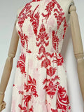 Summer New Holiday Wind Standing Sleeveless Splicing Design Waist Long Dress Dress Woman