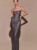 Slings Hot Diamond Decoat Folds Sexy Stylized Temperament Dress Dress Dress PARTY Dress Girl