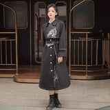 Design Of The Northern Spicy Man Element Of The Female Hundred And Autumn Coat Long Coat 8500