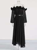 Famous Party Dress 2025 Summer New Three-Dimensional Flowers To Receive Waist Dress Woman