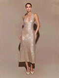 Selling Women's Fashion Sexy V-Neck Party Party Prom Sling Dress Skirt Dress Dress Dress