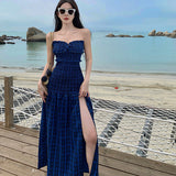 Summer New Small Design Smeared Breast Dress High-End Dress Dress Holiday Beach Dress