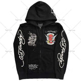 2025 New Direct Selling Retro Gothic Hop Long-Sleeved 3D Sweaty Loose Hooded Sport DJPT