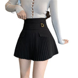 A-Word Skirt 100-Fold Skirt High-Waist Temperament Short Skirt Spring 2025 New Shade Thin Skirt Female Tide DJPT