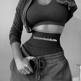 Knitted Simple High-Waisted Black Inner Shorts Women's Summer Fashion Sexy Sports Pants DJPT
