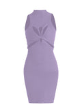 Spice Girl Wind 2025 Spring New Squeeze Twisted Knitted Sleeveless Vest-Packed Dress Woman