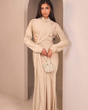 French Fashion Elegant Collar Dress In Autumn 2024
