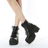 And Winter New Waterproof Table Pixie Belt Buckle Foam Thick Bottom Independent Net Women Short Boots High Quality Shoes