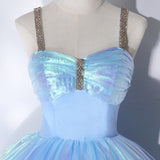 Evening Dress Blue At The Fugitive Princess Birthday Party Voice Art Test For Adult Mermaid Puff Dress Dress