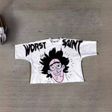 Men's T-Shirt Oversized Graphic Gothic Harajuku Short Sleeve Men's T-Shirt Y2k Top Punk T-Shirt DJPT