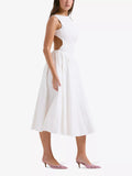 Summer Women's New French Dew Solid Color Premium Holiday Dress