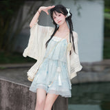 Design Haiyan Girl Chinese Style Improvement Han Element Women's Shawl Sling Skirt Set 7131