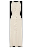 Summer New Temperament Sleeveless Round Collar Knitted Dress