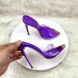 High-Heeled Slippers Women's Fine And Summer Pointed Cool Slippers With High Heels High Quality Shoes