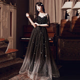 Dress Women 2025 New Banquet Temperament Art Exam Black Annual Banquet Dress Birthday Party Dress