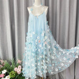 And Summer 2025 New Dream Super Fairy Three-Dimensional Flower Skirt Women Hanging Dress Floral Dress Morning Robe Holiday Dress