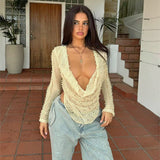 Autumn 2025 New Street Spice Girls With Special Fabrics Collared Long-Sleeved Top Lady DJPT