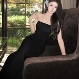 Body-High-Senior Corsenior Knitted Long Dress Senior Feel Seaside Holiday Dress Woman