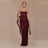 Slings Hot Diamond Decoat Folds Sexy Stylized Temperament Dress Dress Dress PARTY Dress Girl