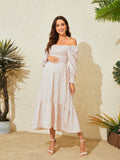 2025 New Spring Pregnant Woman Chiffon Dress Small Broken Floral Dress Maternity