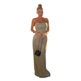 Hanging Beads Fine Flash Dress Dress Woman 2025 New Hot Girl Sexy Dress DJPT