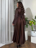 2025 Body-Claming Diamond-Coated With Long-Sleeved And Verteves Dress Woman
