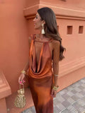 Summer New Sling Collar Collared Fasing Temperament Sexy Dress DJPT
