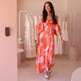 2025 New Solid Color Lantern Sleeve Bra Graffiti Loose Back Loose Dress