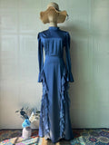 2025 New Ribbon Court Chiffon Spliced Half-High Tie With Dress