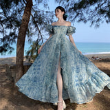 Dress New Seaside Holiday Bohemian Long Dress Broken Floral Dress To Take Pictures Travel To Wear Super Fairy