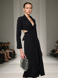Temperament Catwalk 2025 Spring New V-Neck Long-Banded Belt With Small Suit Jacket Women's Clothing