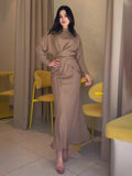 2024 Women's Solid-Colored Vertein Cross-Wearing Belt Half-Dress Suit