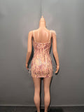 Hairy Fashion Deep V-Neck Short Dress Can Usually Wear A Small Name Dress